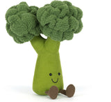 Plush toy Amuseables Broccoli with a smiling face on a white background