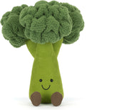 Plush toy Amuseables Broccoli with a smiling face on a white background
