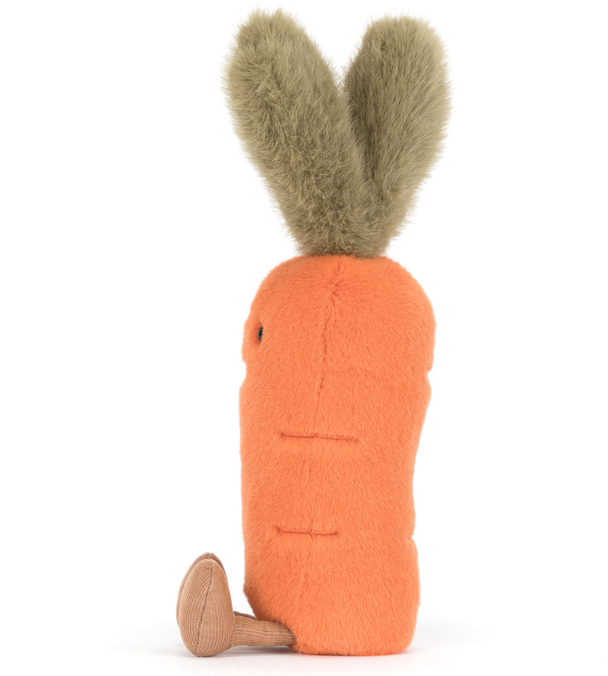 Side view of a plush Amuseables Carrot on a white background