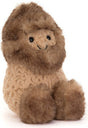 A plush stuffed Amuseables Peanut Yeti Outfit with a lighter tan face and body, photographed on a plain white background.