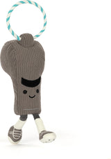 Amuseables Sports Walston Whistle toy with a smiling face, gray body, and white legs on a white background
