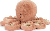 Plush Odell Octopus Large with a soft texture on a white background
