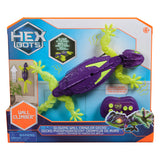 Hex Bots Wall Climber toy packaging with a glowing wall crawler gecko on a white background