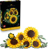 LEGO Botanicals Sunflower Bouquet set with packaging on a white background