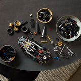 LEGO Technic: 1966 Ford GT40 MKII Race Car build parts on round table