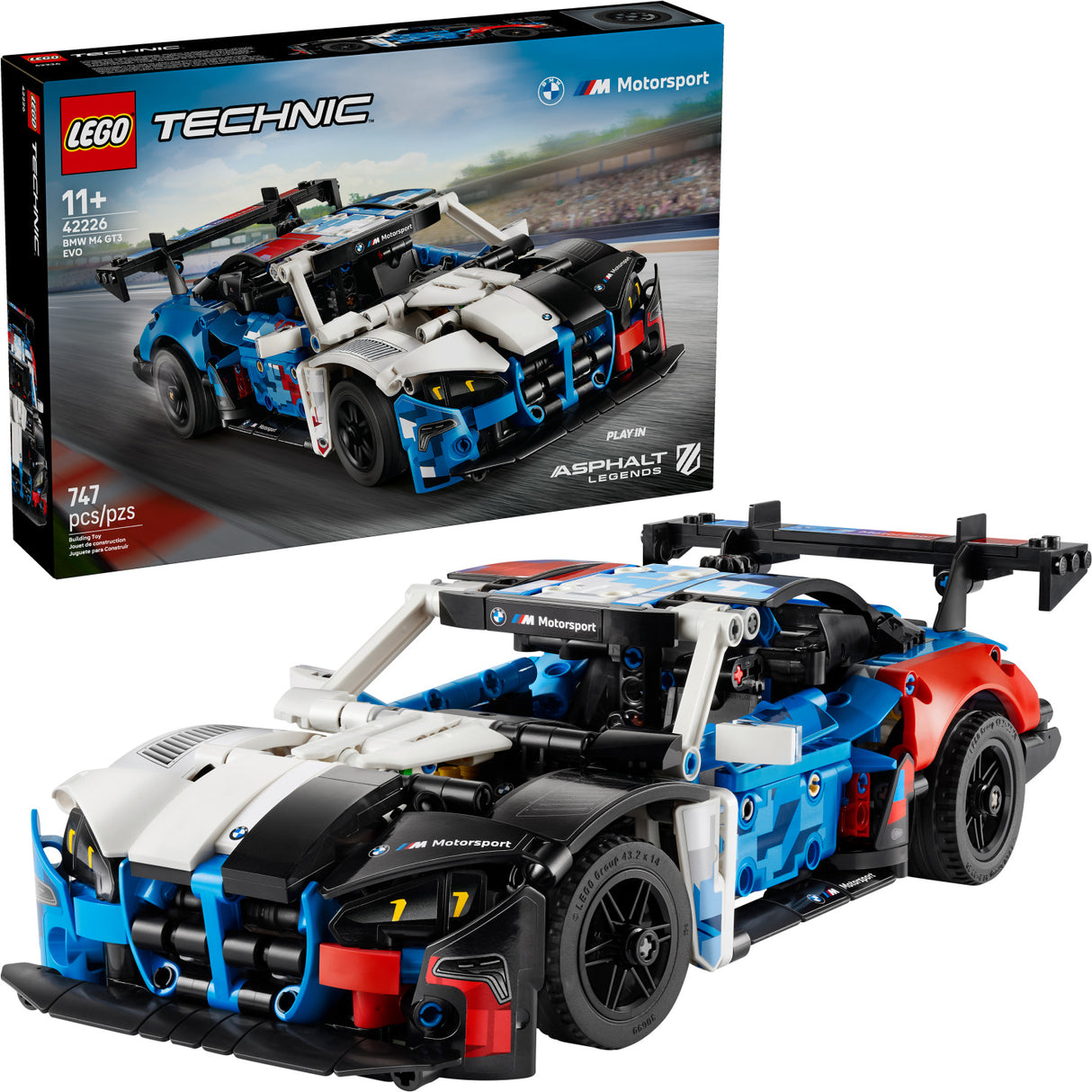 LEGO Technic: BMW M4 GT3 EVO Race Car race car set with packaging in the background
