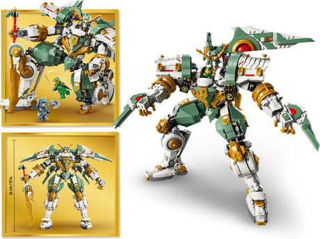 Toy robot LEGO Ninjago: Lloyd's Titan Mech 15th Anniversary model with packaging on a white background