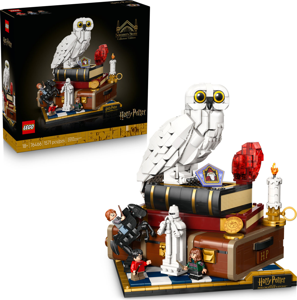LEGO Harry Potter: Sorcerer's Stone – Collectors' Edition set with owl and books, including packaging