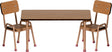 Table and chair set, Mouse - Dark powder