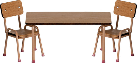 Table and chair set, Mouse - Dark powder