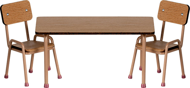 Table and chair set, Mouse - Dark powder