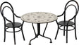 Dining table, Set with 2 chairs