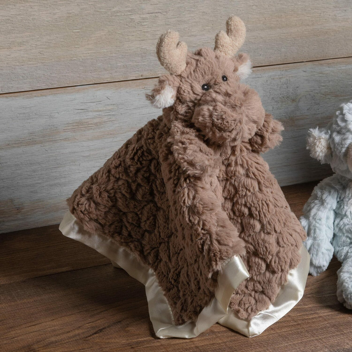 Putty Nursery Moose Character Blanket - 13x13"