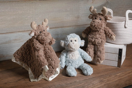 Putty Nursery Moose Character Blanket - 13x13"