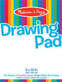 Drawing pad with colorful stripes and Melissa & Doug logo on a white background