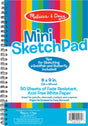 Melissa & Doug Mini Sketch Pad with colorful stripes and product details.