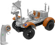 Toy vehicle Lunar Rover and remote control on a white background