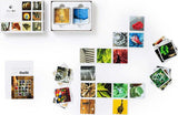 Collection of photo cards with various images on a white background, featuring the brand 'Ouisi'.
