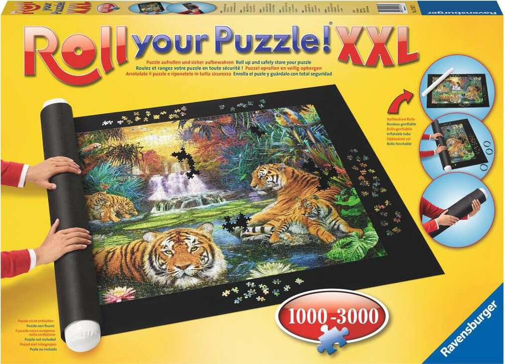 Roll your Puzzle XXL packaging with tigers and Ravensburger logo