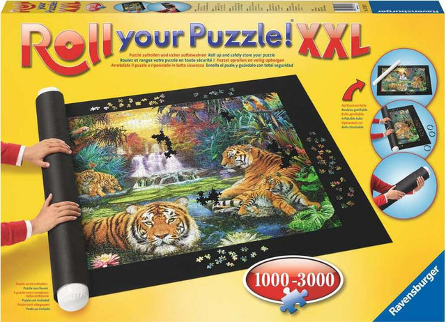 Roll your Puzzle XXL packaging with tigers and Ravensburger logo