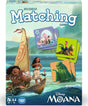Disney Moana matching game box with characters and cards on a blue ocean background