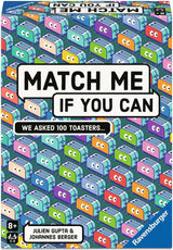 Game box titled 'Match Me If You Can' with colorful toaster pattern and Ravensburger branding.