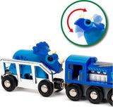 Special Edition Train (2025) with a blue dinosaur figure on a white background