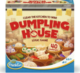 Box of Dumpling House logic game by ThinkFun with dumplings and kitchen elements on the cover.