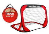 Foldable Mini Youth Soccer Goal for Kids with carrying bag on a white background