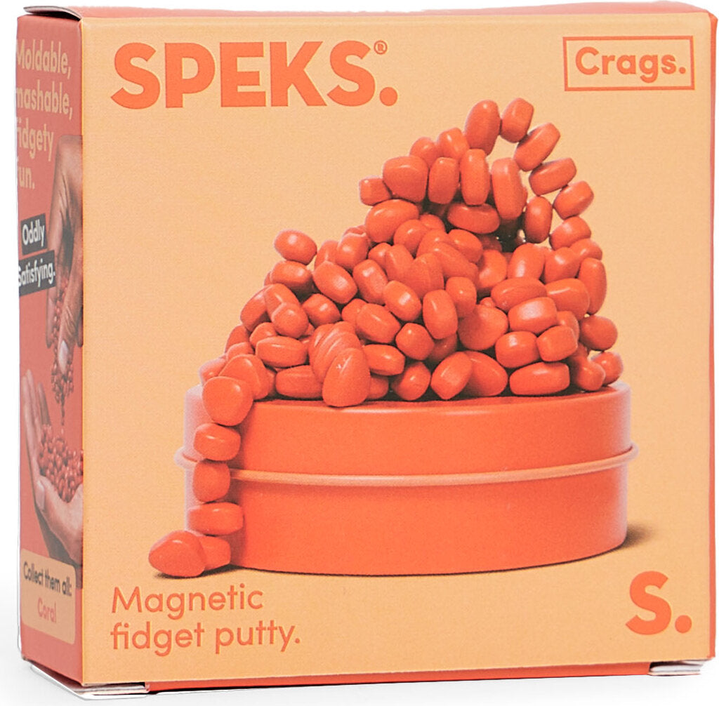 Box of Mini Matte Crags Coral with orange packaging and product image.