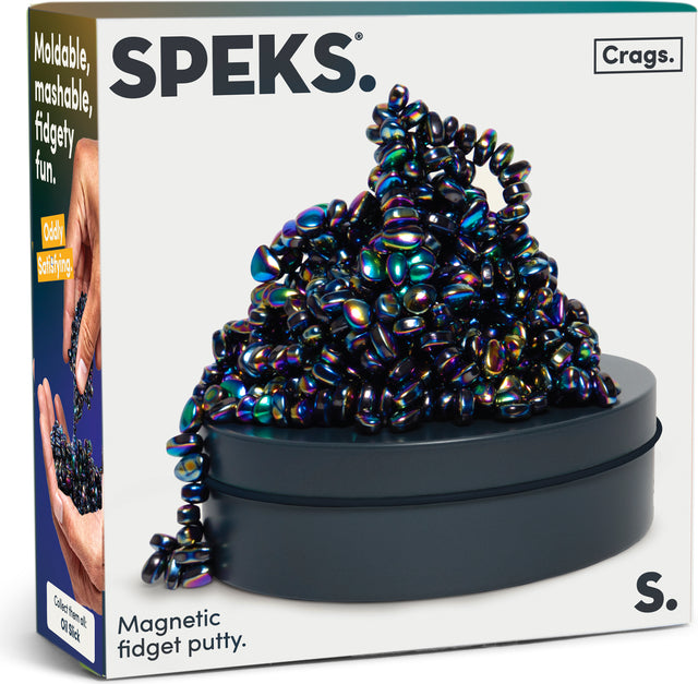 Medium Crags Oil Slick packaging  on a white background