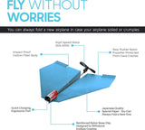 POWERUP 2.0 Blue Electric Paper Airplane Kit