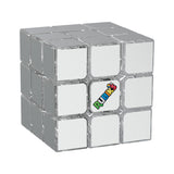 The Official Rubik's Pulse , Silver mirror cube with Rubik's logo on a white background