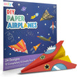 Ooly DIY Paper Airplanes kit with colorful paper airplanes and blue packaging