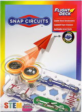 Snap Circuits Flight Deck kit packaging with colorful design and text.