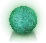 Green Lunar Light Show on a reflective surface with a white background