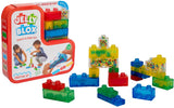 Jelly Blox toy set with colorful building blocks and packaging on a white background