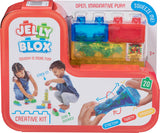 Jelly Blox toy packaging with colorful blocks and children playing