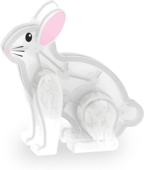 Magna-Tiles Pet Playhouse 50 Piece Set, Clear plastic bunny-shaped mold on a white background.
