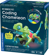 Box of 'My Robotic Pet Coding Chameleon' STEM experiment kit by Thames & Kosmos.