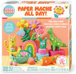 Box of Bright Stripes Paper Mache All Day craft kit with colorful paper mache creations.