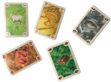 Catan The Game - 6th Edition Set of five playing cards with nature-themed illustrations on a white background