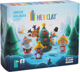 Box of Hey Clay air-dry clay set with winter holiday-themed figures and scenery.
