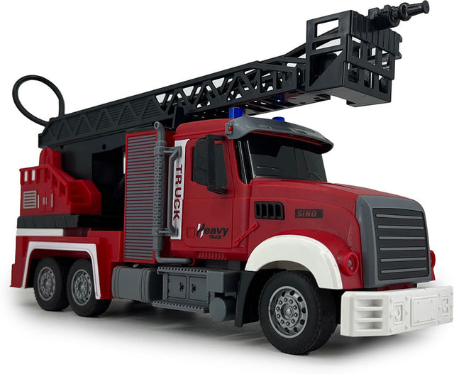 HydroBlaze RC Fire Truck red toy fire truck with a black ladder on a white background