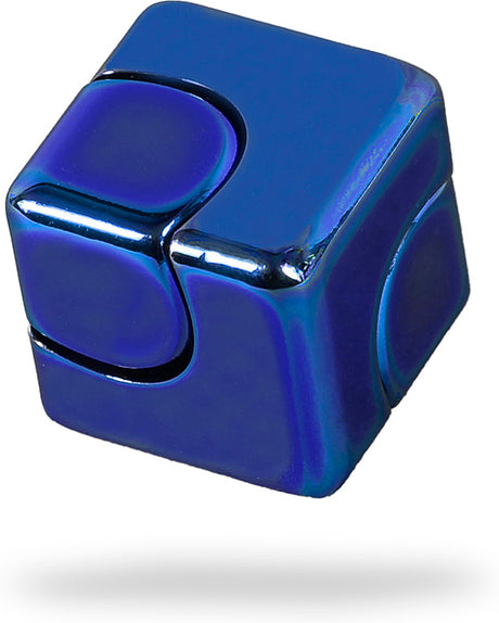 Blue Spin Cube Fidget Spinner on a white background
