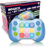 Colorful toy with 'Whack Attack On-The-Go' packaging