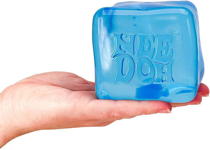 Blue NeeDoh Nice Berg held by hand
