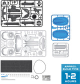 Air-Power Turbo Racer model kit components with a blue label indicating build time.