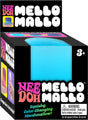Box of Blue Nee Doh Mello Mallo color-changing marshmallow with warning label.