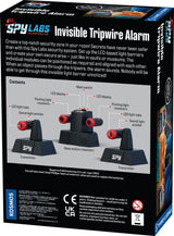 Spy Labs Invisible Tripwire Alarm packaging with diagram and product details.